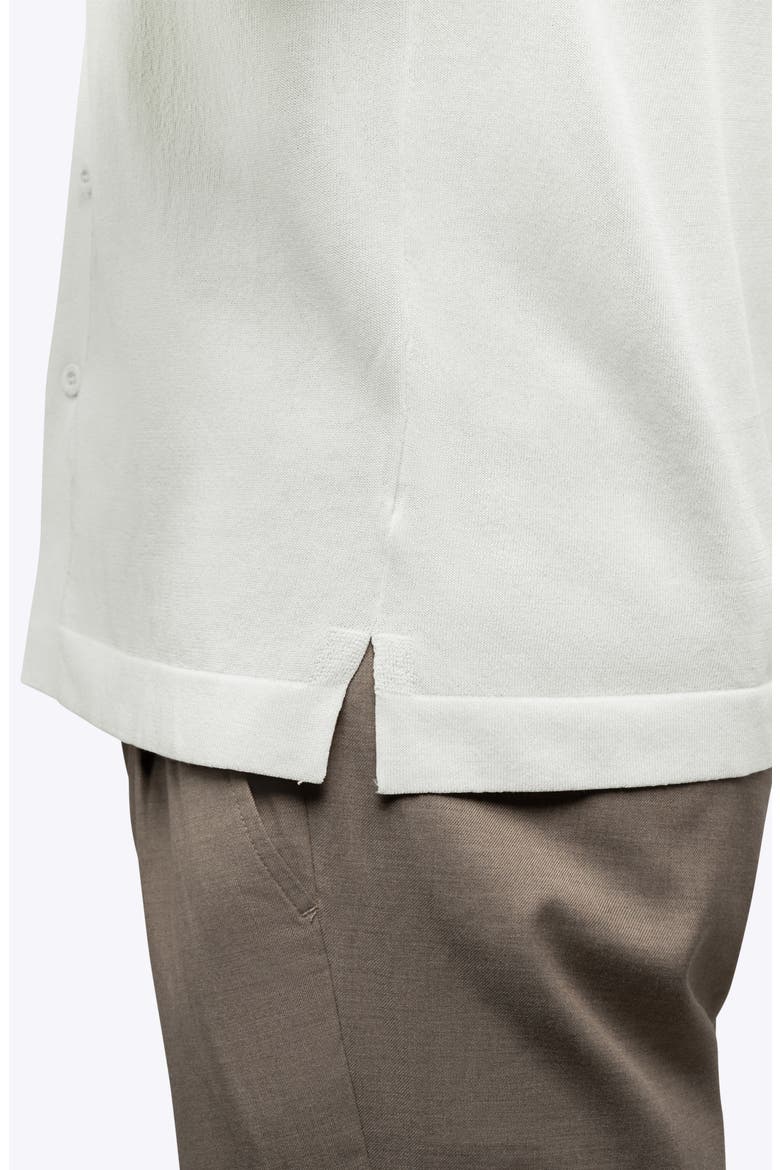Riviera Cotton Blend Knit Camp Shirt, Alternate, color, NIMBUS