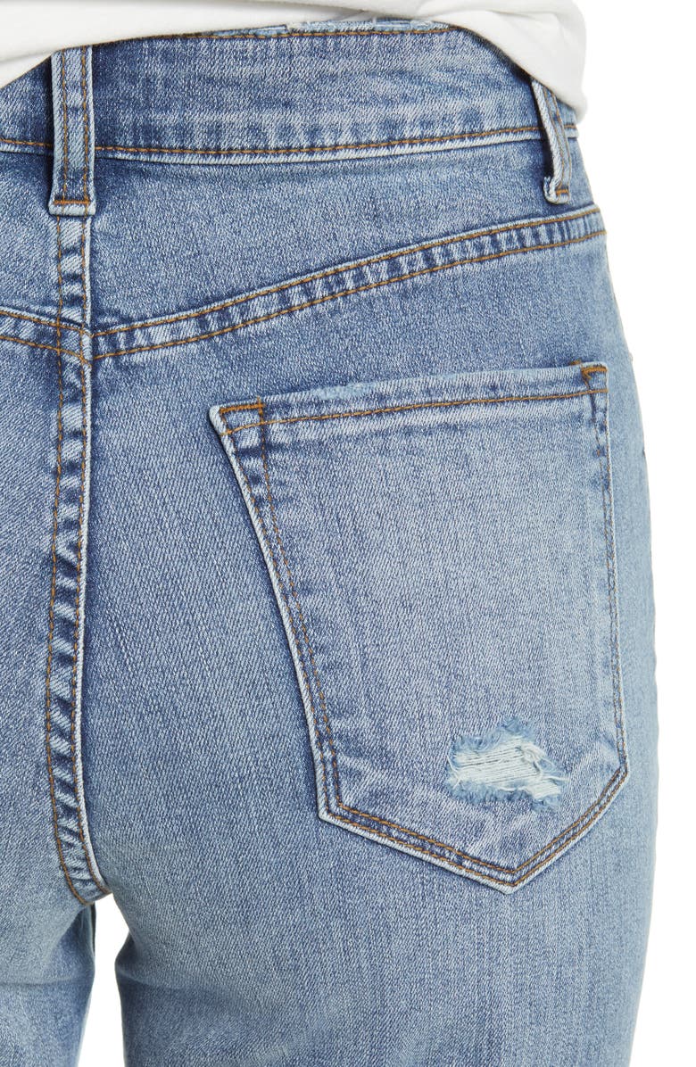 STS Blue Allison Distressed Cuff Hem Mom Jeans, Alternate, color,