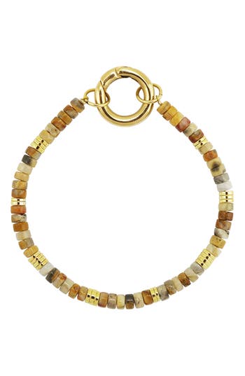 Rebl Semiprecious Stone Bracelet In Brown