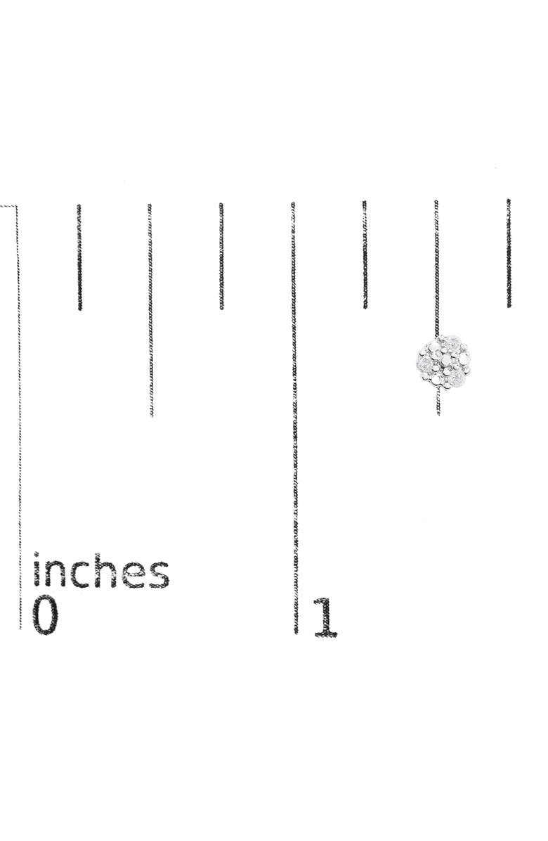 Haus of Brilliance Silver 1/10 Ct Prong RoundTrio Diamond Stud Earrings, Alternate, color, White