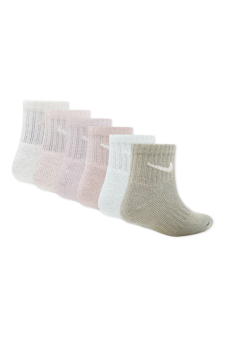 Kids' 6-Pack Performance Quarter Socks, Alternate, color, SAIL