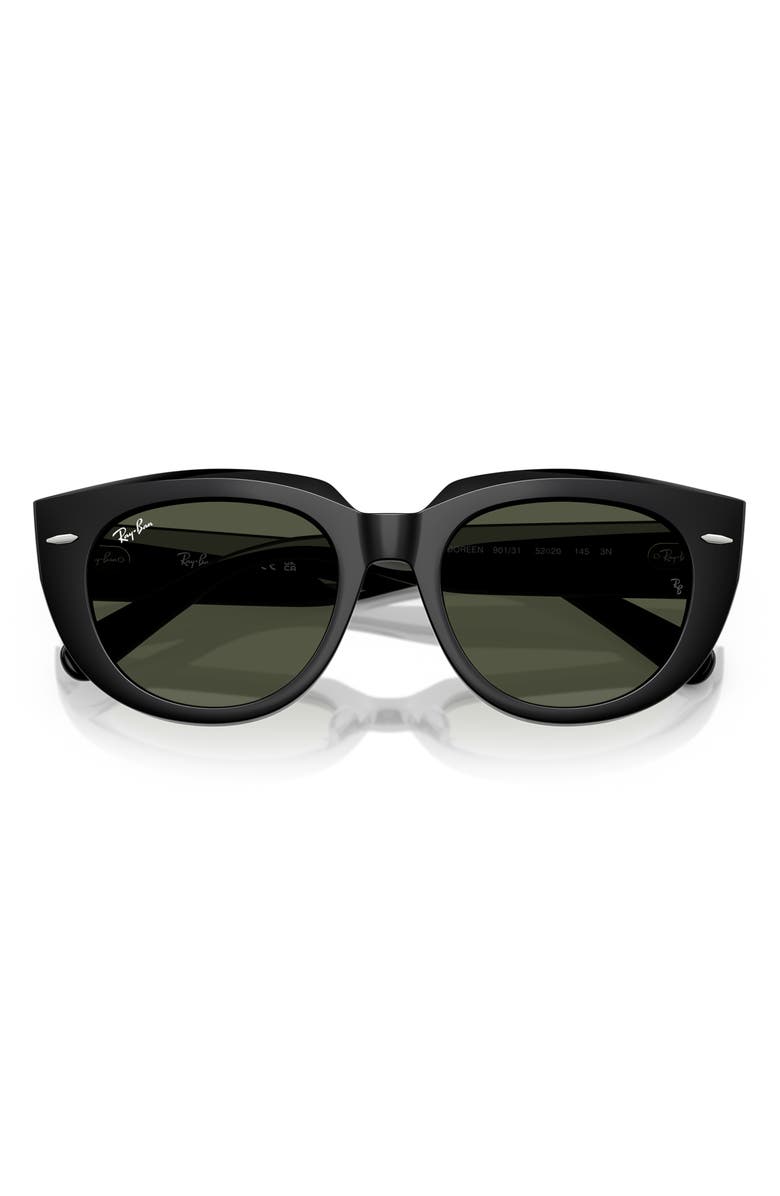 Ray-Ban 52mm Square Sunglasses, Alternate, color, Black