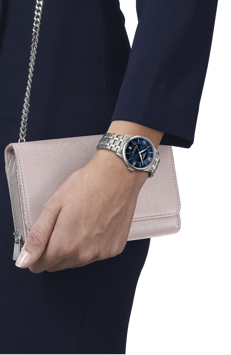 Tissot Chemin des Tourelles Powermatic 80 Bracelet Watch, 34mm, Alternate, color, Silver