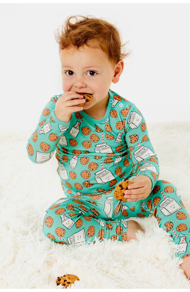 Clover Baby & Kids Long Sleeve Pajama Set - Milk and Cookies, Alternate, color, Milk And Cookies