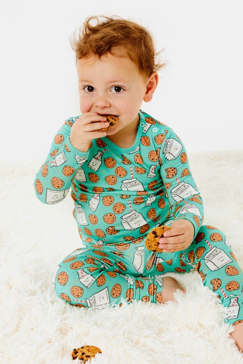 Clover Baby & Kids Long Sleeve Pajama Set In Blue