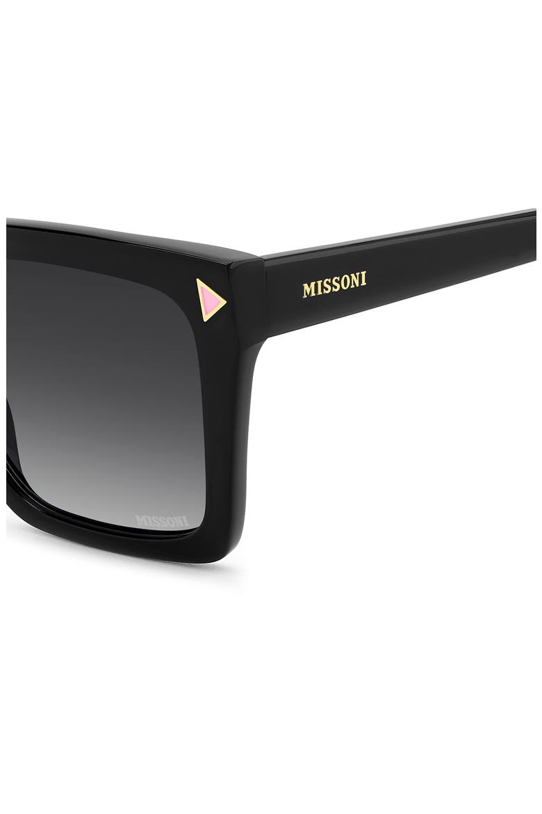 55mm Gradient Square Sunglasses, Alternate, color, BLACK/ DARK GREY