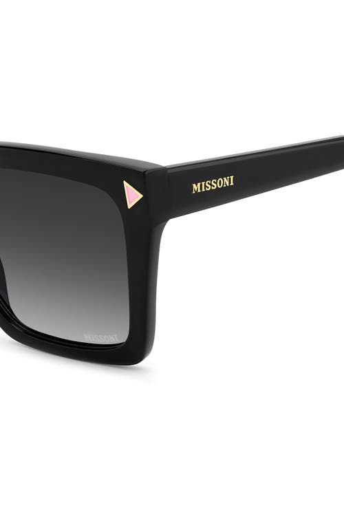 Shop Missoni 55mm Gradient Square Sunglasses In Black/dark Grey