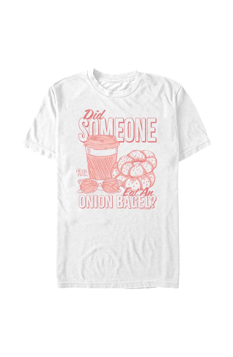 The Devil Wears Prada Men's The Devil Wears Prada Did Someone Eat an Onion Bagel Graphic T-Shirt, Main, color, White