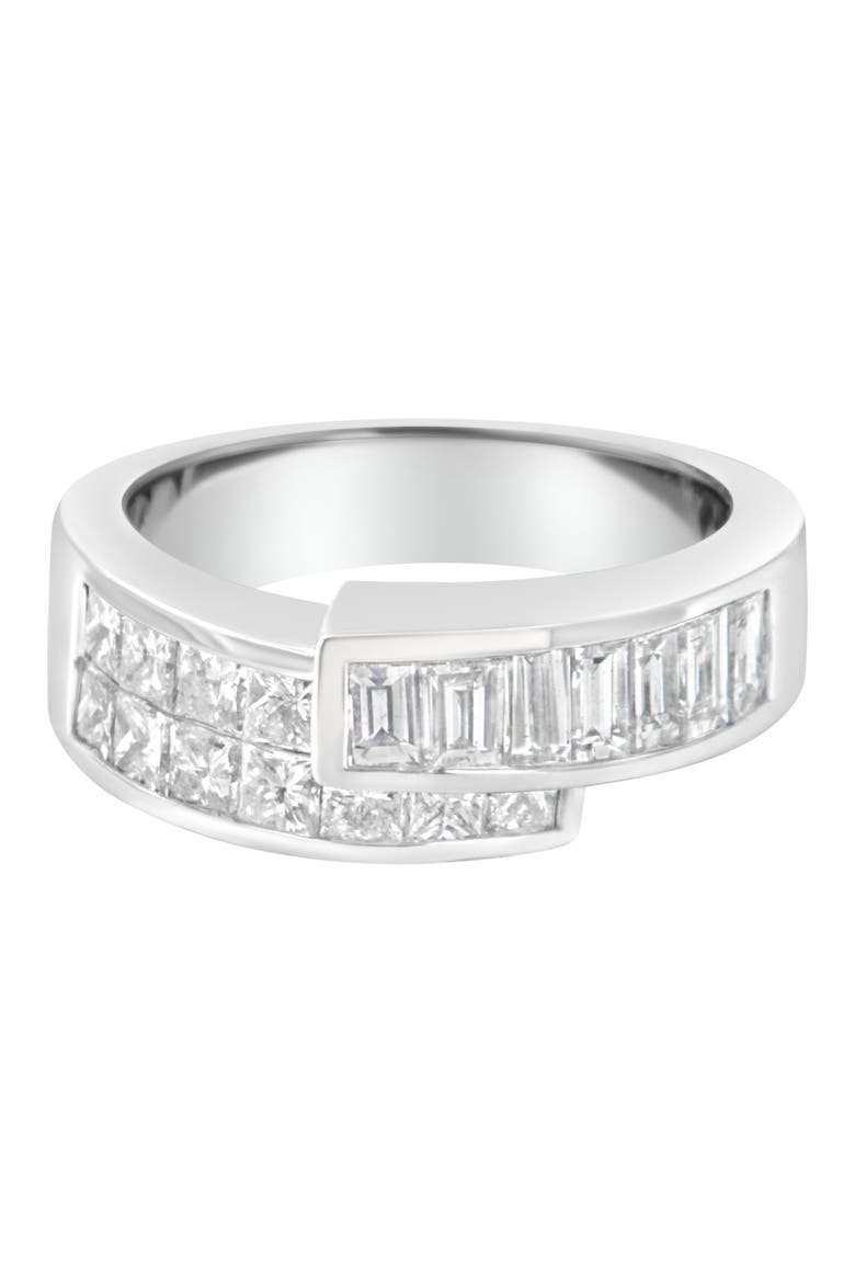 14K White Gold 2.0 Cttw Diamond Bypass Ring Band, Main, color, White