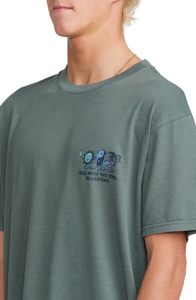 Billabong Roll Premium Wave Cotton Graphic T-Shirt, Alternate, color,
