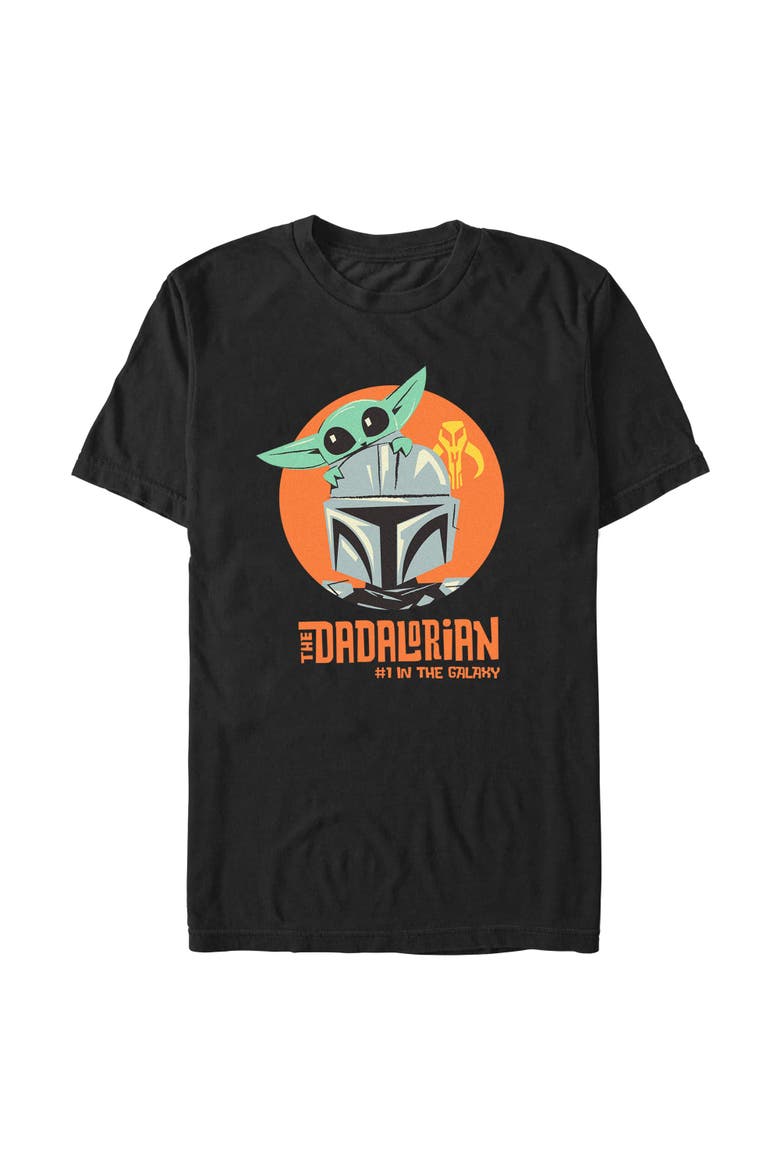 Men's Star Wars The Mandalorian Dadalorian Number One  Graphic T-Shirt, Main, color, Black