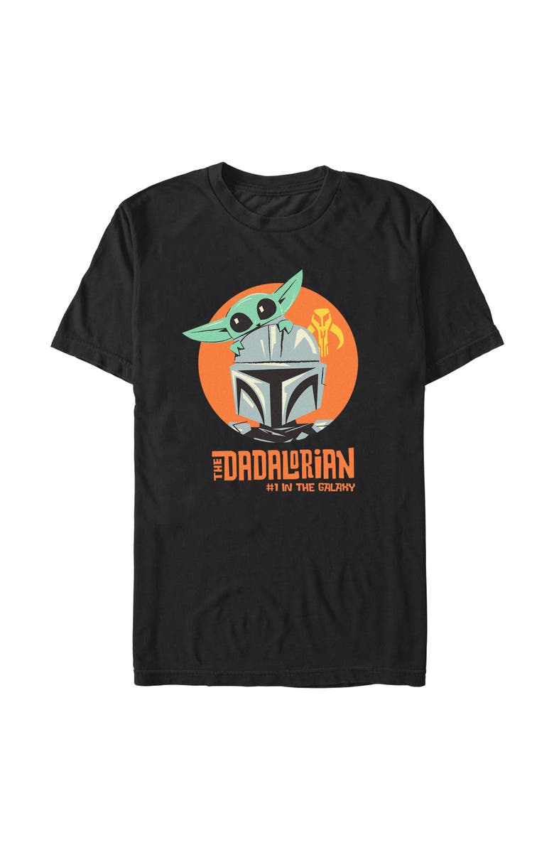 Star Wars: The Mandalorian Men's Star Wars The Mandalorian Dadalorian Number One  Graphic T-Shirt, Main, color, Black