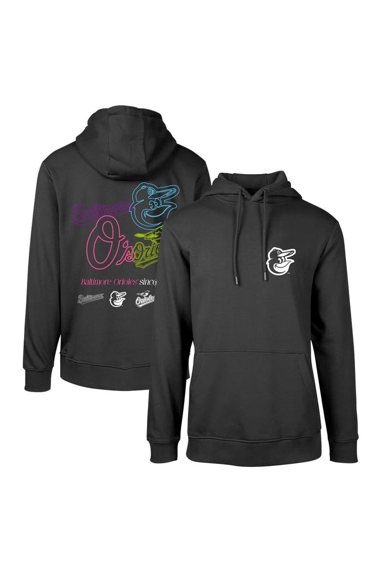 Men's Levelwear Black Baltimore Orioles Podium Vintage Pullover Hoodie, Main, color, Black