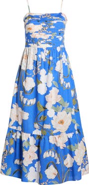 SUGARLIPS Roswell Sima Pleated Floral Maxi Dress