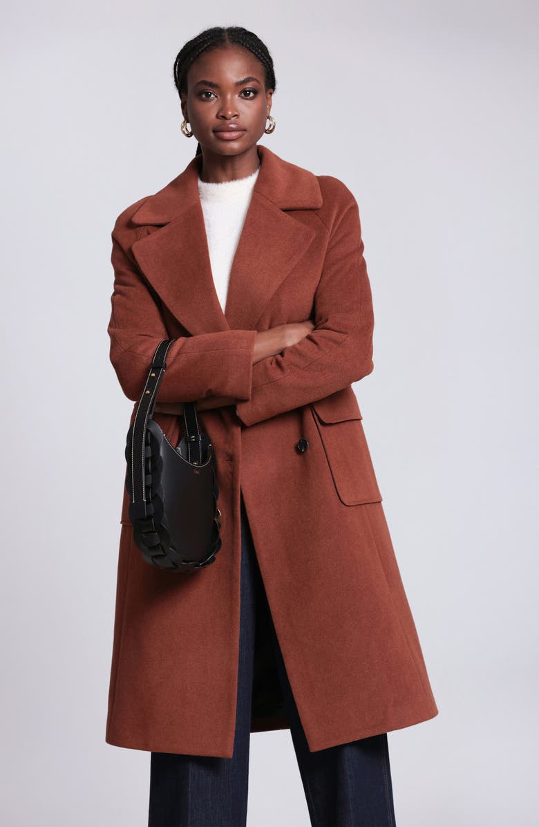 Avec Les Filles Double Breasted Coat, Alternate, color, 