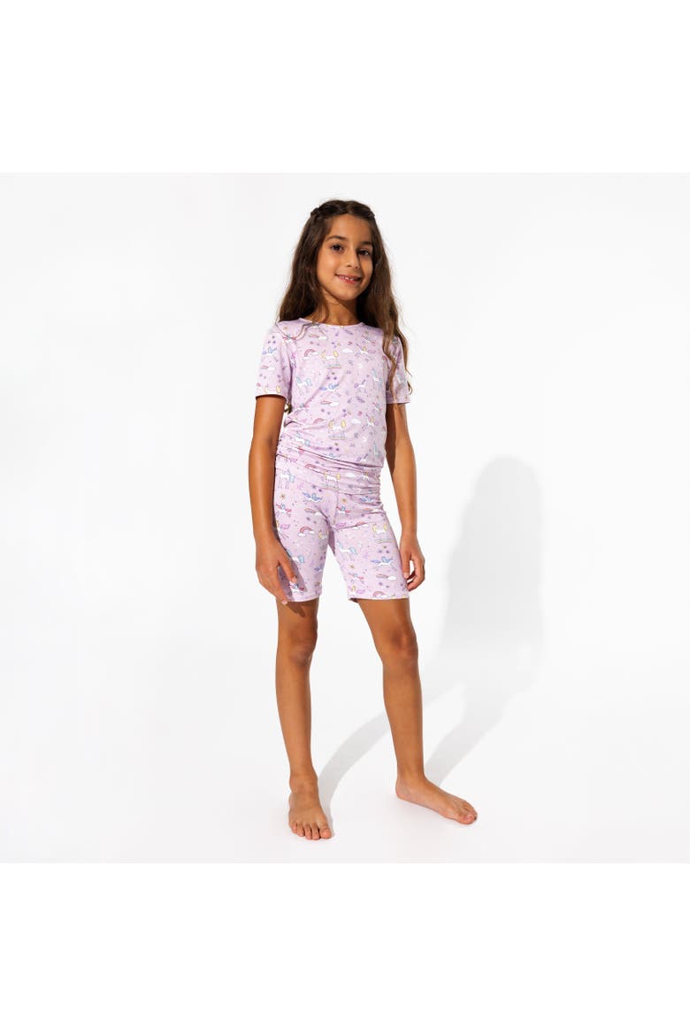 Enchanted Unicorn Kids 2-Piece Short Sleeve & Shorts Pajama Set, Alternate, color, Enchanted Unicorn