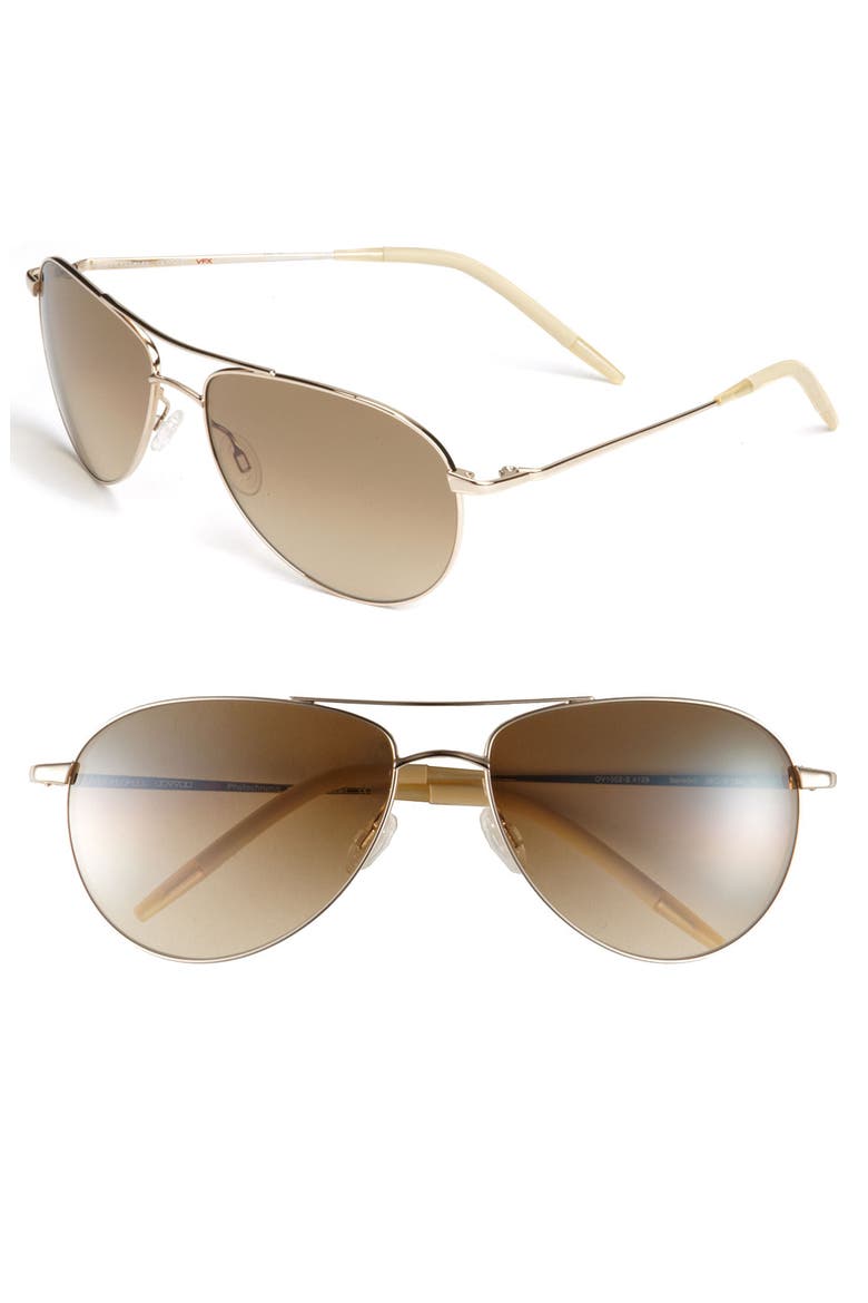 'Benedict' 59mm Aviator Sunglasses, Main, color, GOLD/ AMBER CHROME