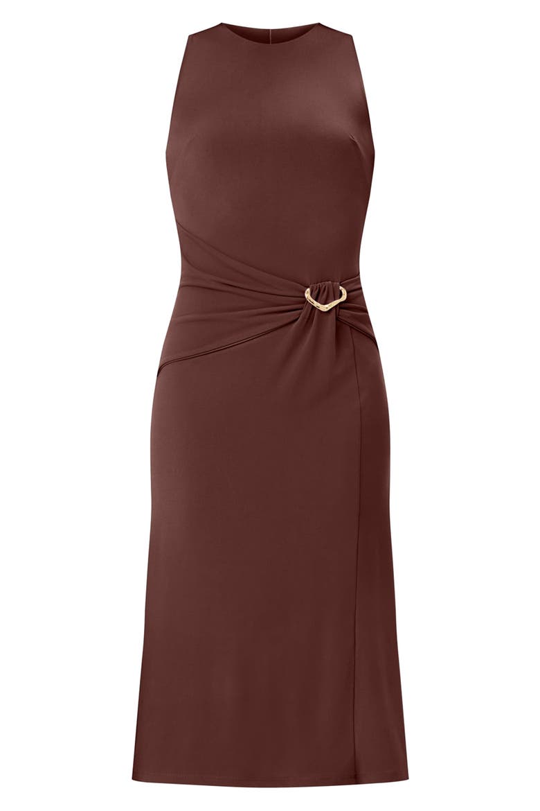 The Brooke Sleeveless Shift Dress, Alternate, color, COFFEE
