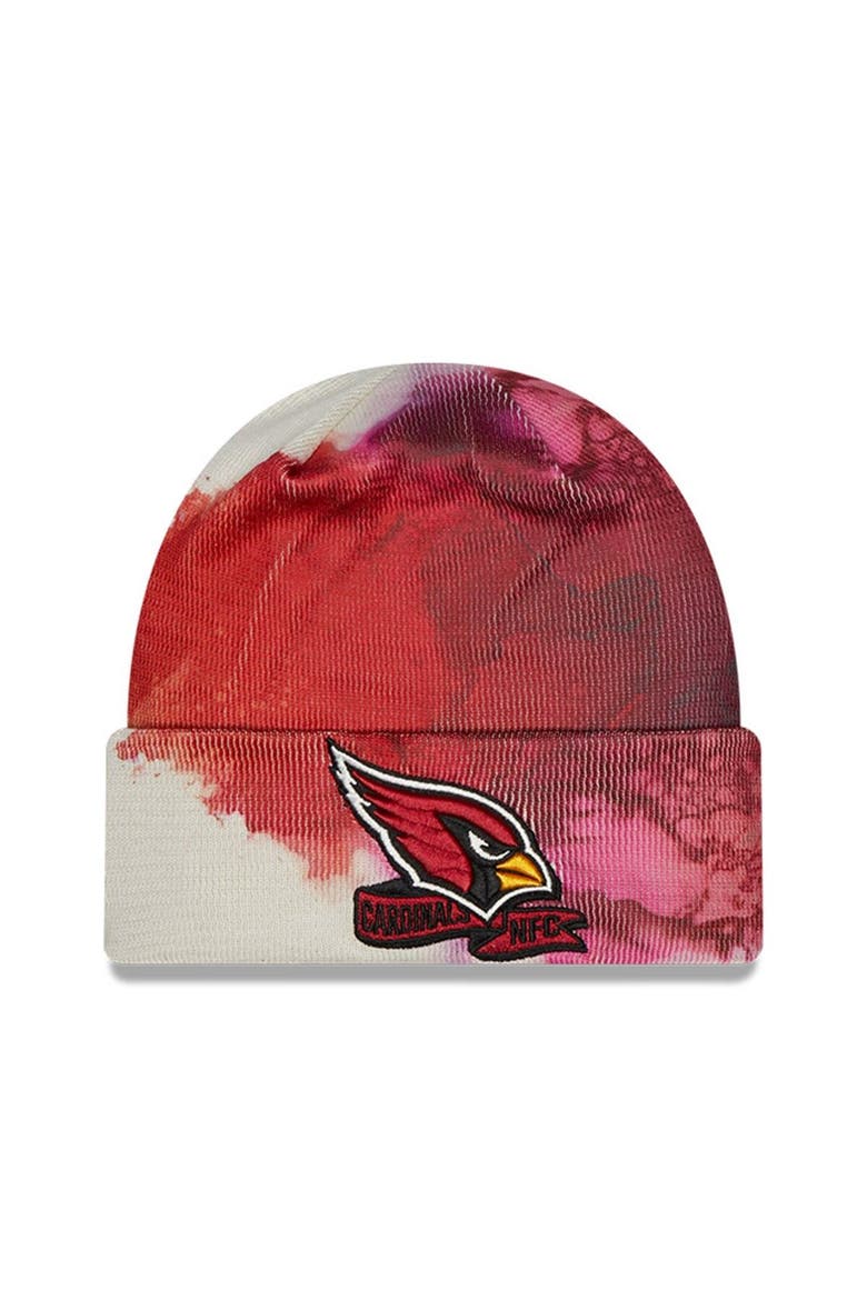 Men's New Era  Cardinal Arizona Cardinals 2022 Sideline Ink Dye Cuffed Knit Hat, Main, color, Cardinal