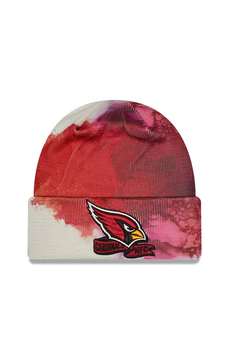 New Era Men's New Era Cardinal Arizona Cardinals 2022 Sideline Ink Dye Cuffed Knit Hat, Main, color, Cardinal