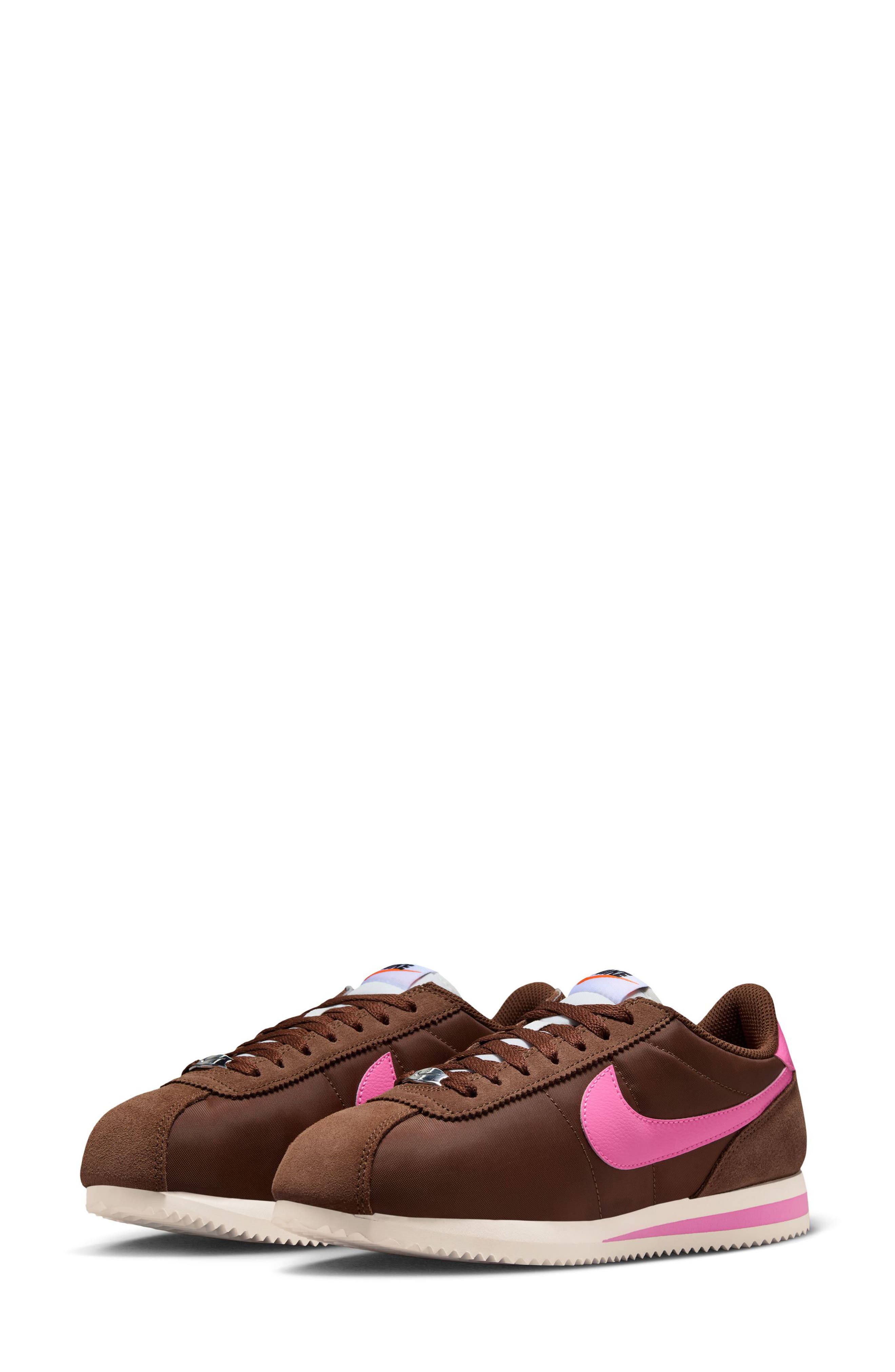Nike Cortez TXT Sneaker, Main, color, Fauna Brown/ Pink/ Sail/ White