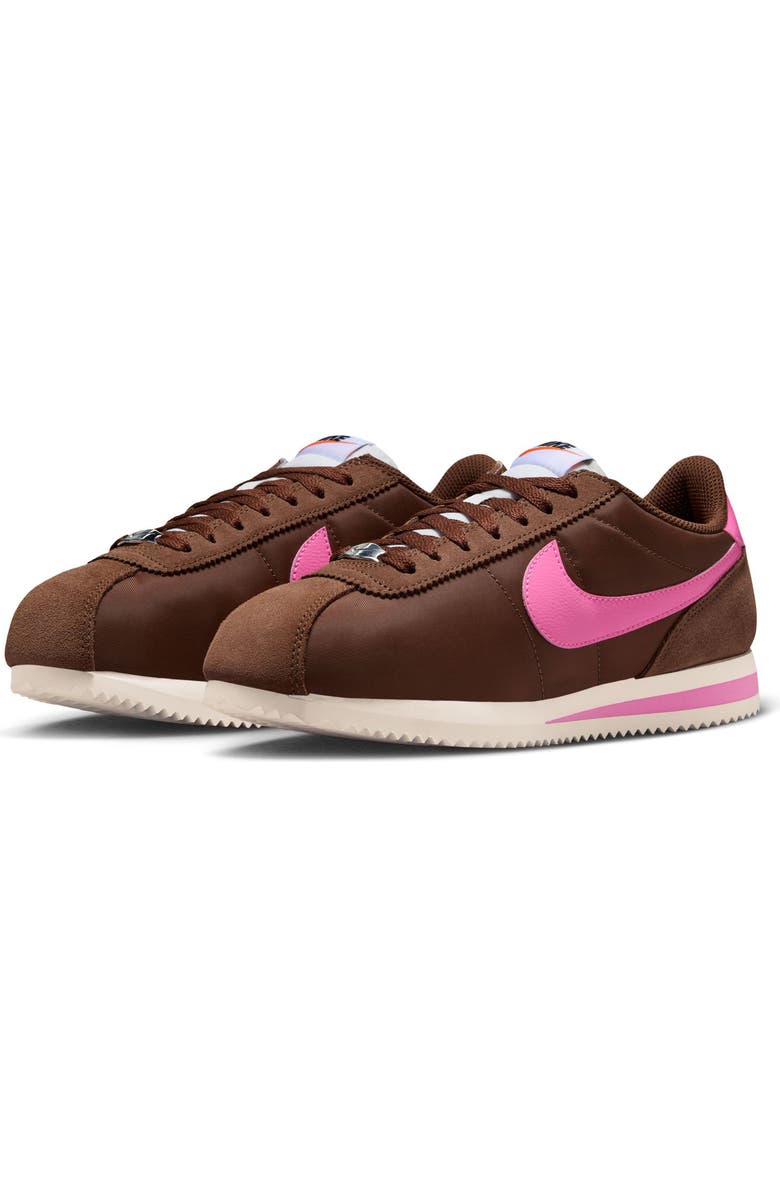 Nike Cortez TXT Sneaker, Main, color, Fauna Brown/ Pink/ Sail/ White