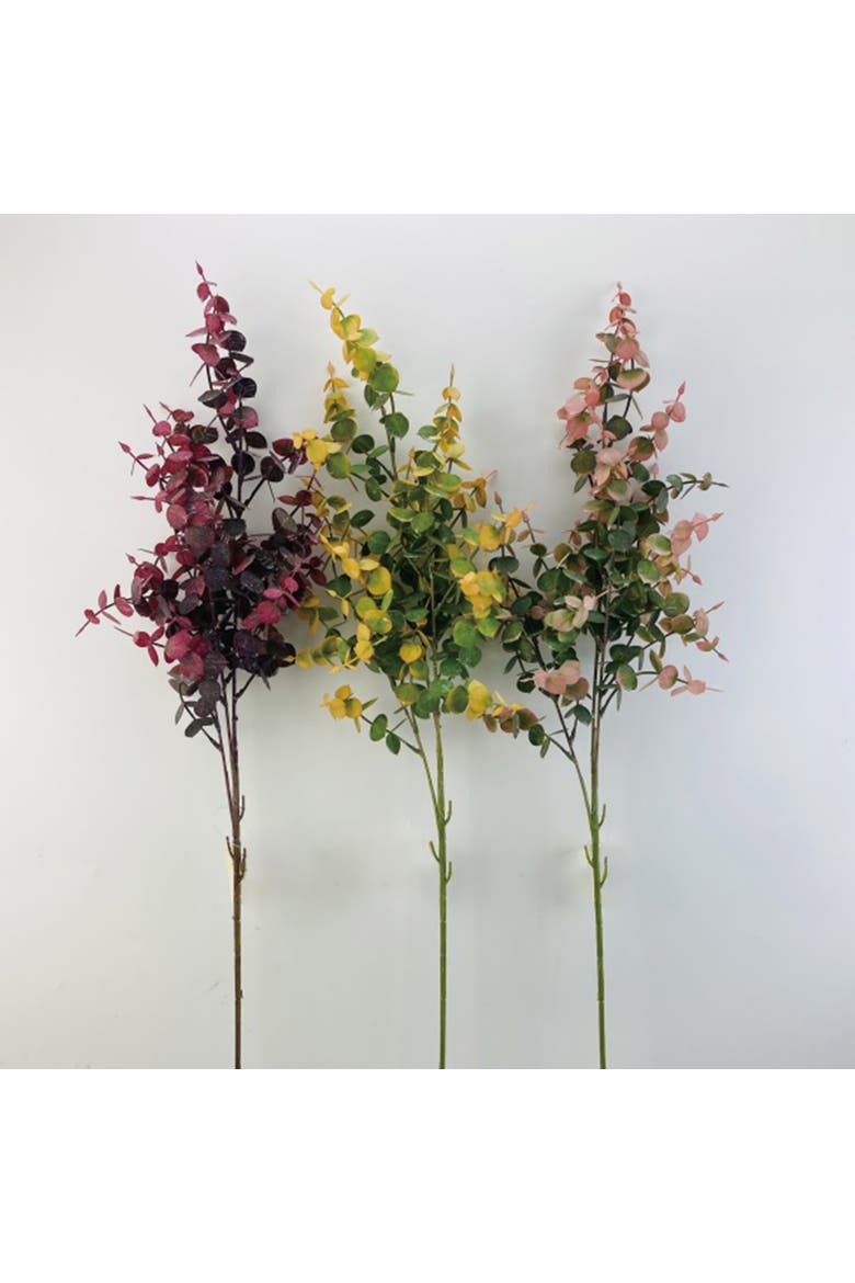 Sullivan's Eucalyptus Spray Set of 3, Multicolor Faux Floral Stem for Crafting, Weddings, Home and Holiday Decoration, 33 Inch, Main, color, Multicolored