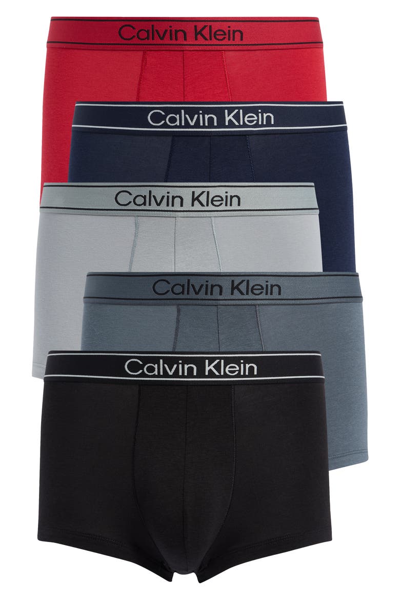 Assorted 5-Pack Comfort Trunks, Main, color, WLFGRY/BLK/SCOOT/SHRELNE/TURB