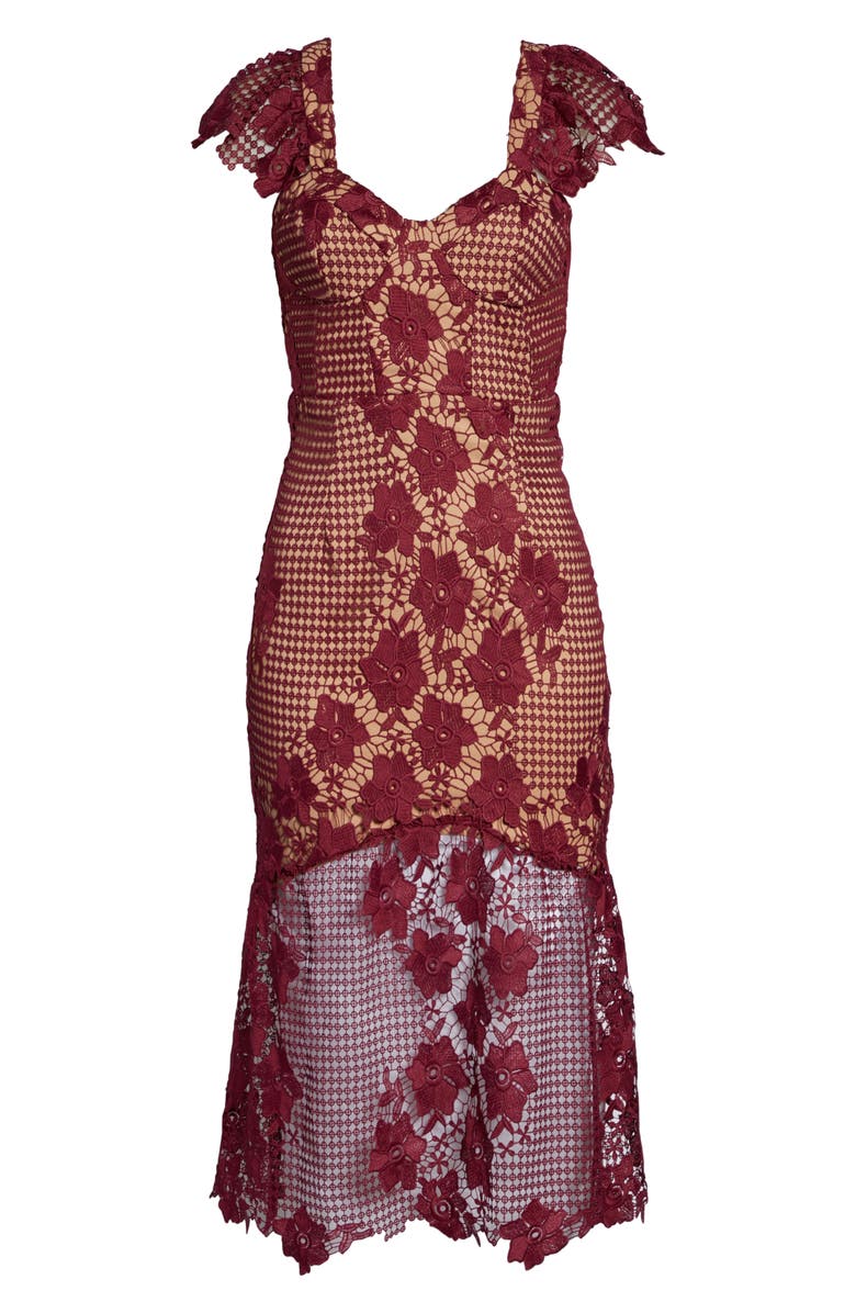 chinese dress ladies Reiss Lucy Asymmetric Hem Lace Midi Dress Size UK 12 US 8 L large LADI –  Afashionistastore main image 1