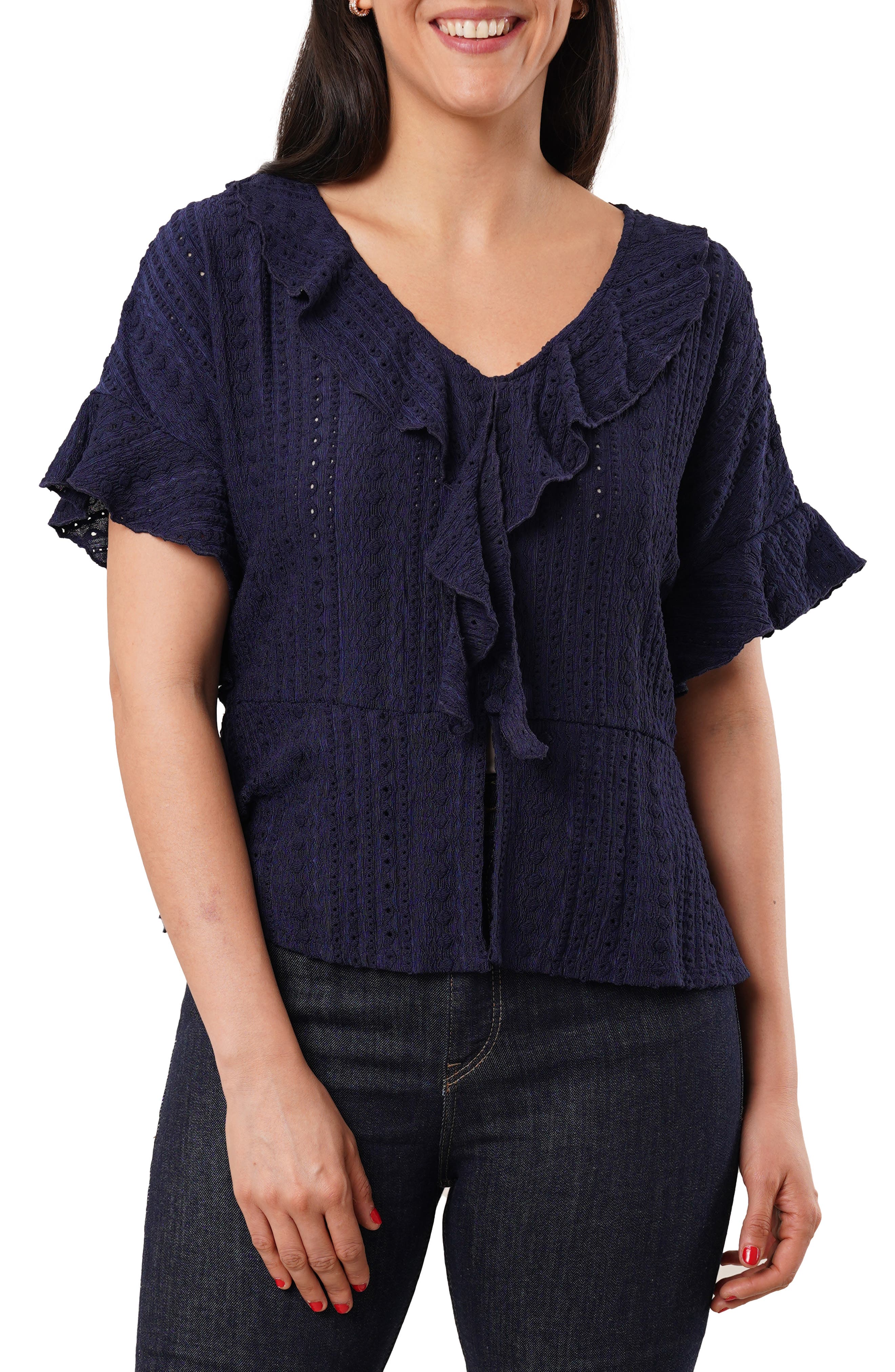 Eyelet Ruffle Top - image 5
