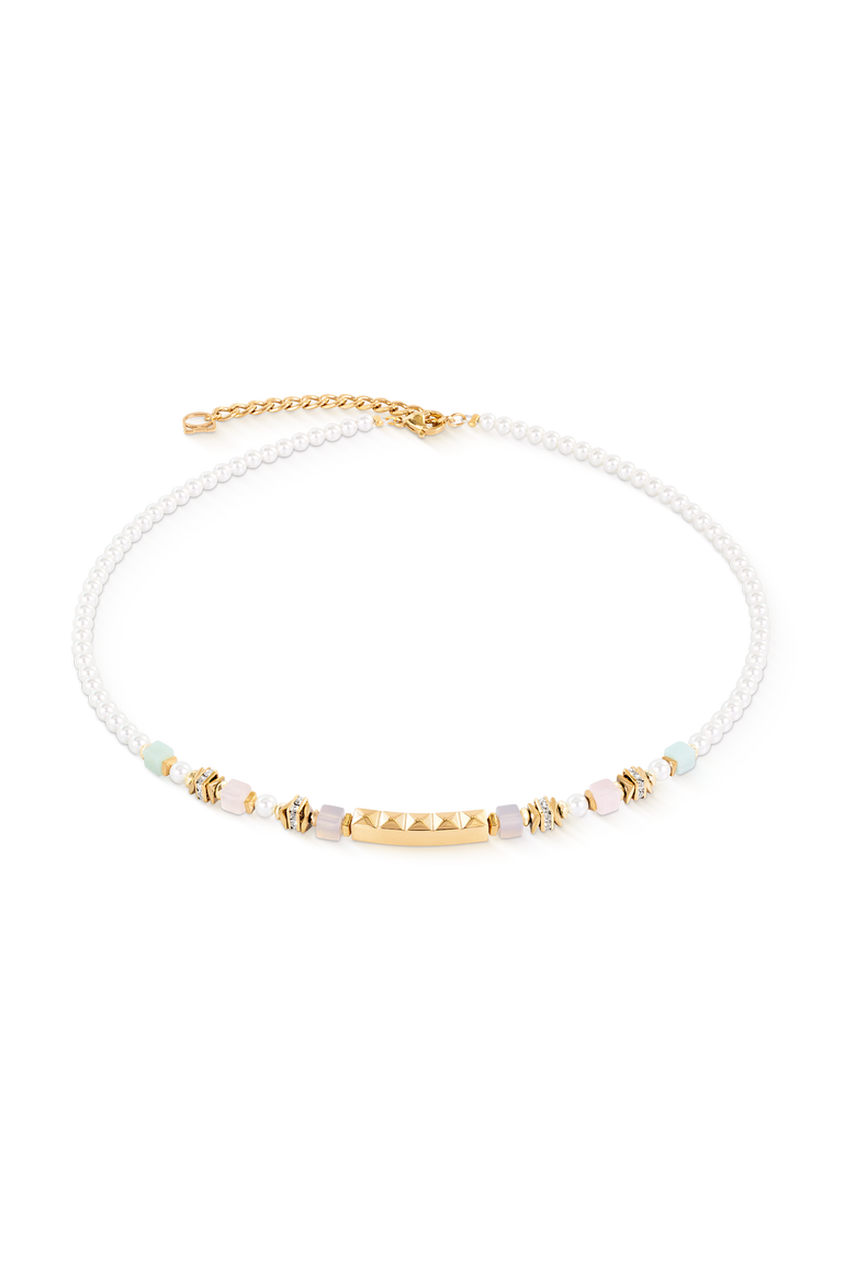 Beads & Pearls Spike Necklace, Main, color, Pastel