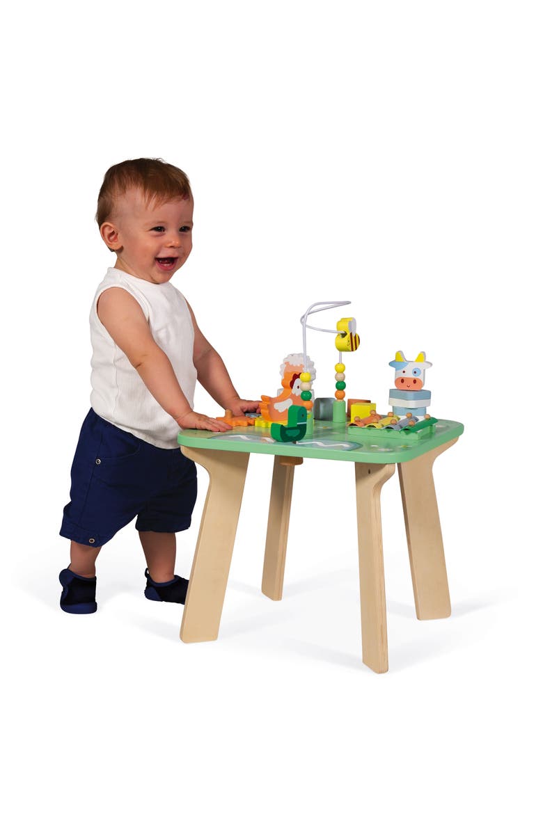 Janod Meadow Wooden Activity Table, Alternate, color, Blue