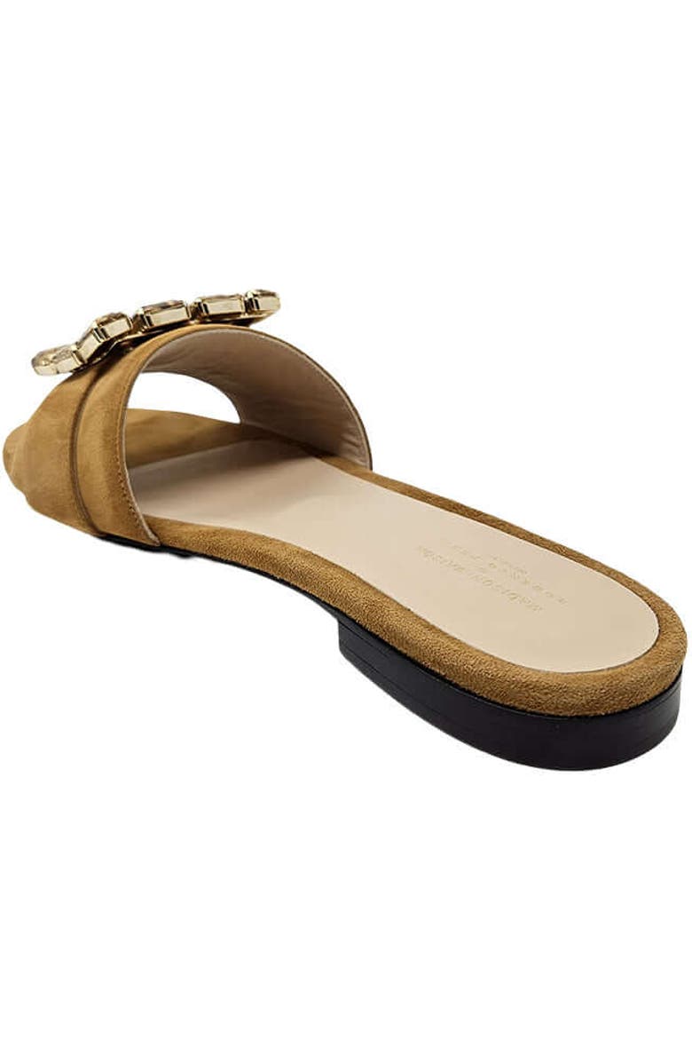 Madison Maison Jeweled Buckle Fade Sandal, Alternate, color, Kahki