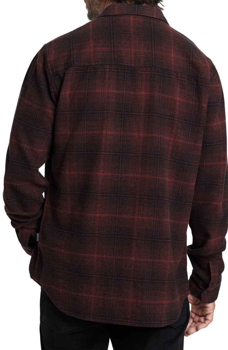 John Varvatos Dario Brushed Cotton Flannel Button-Up Shirt, Alternate, color,