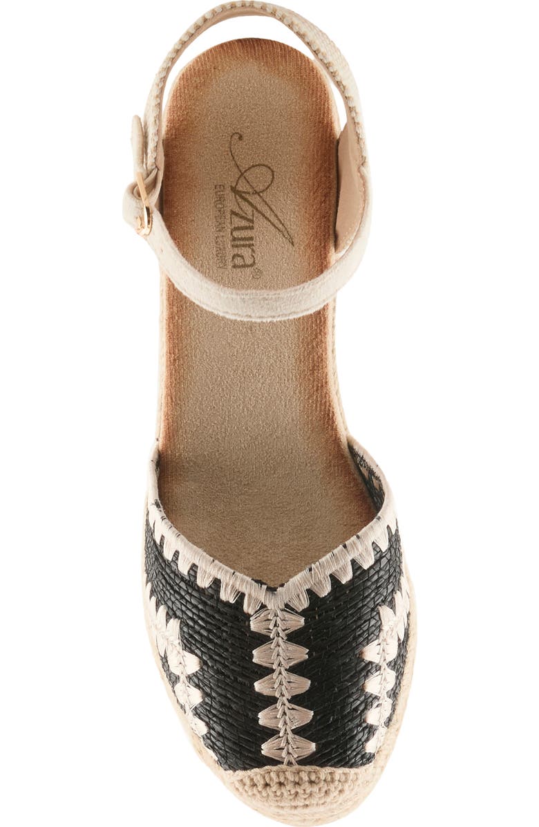 AZURA BY SPRING STEP Adrina Espadrille Wedge, Alternate, color, Black Multi