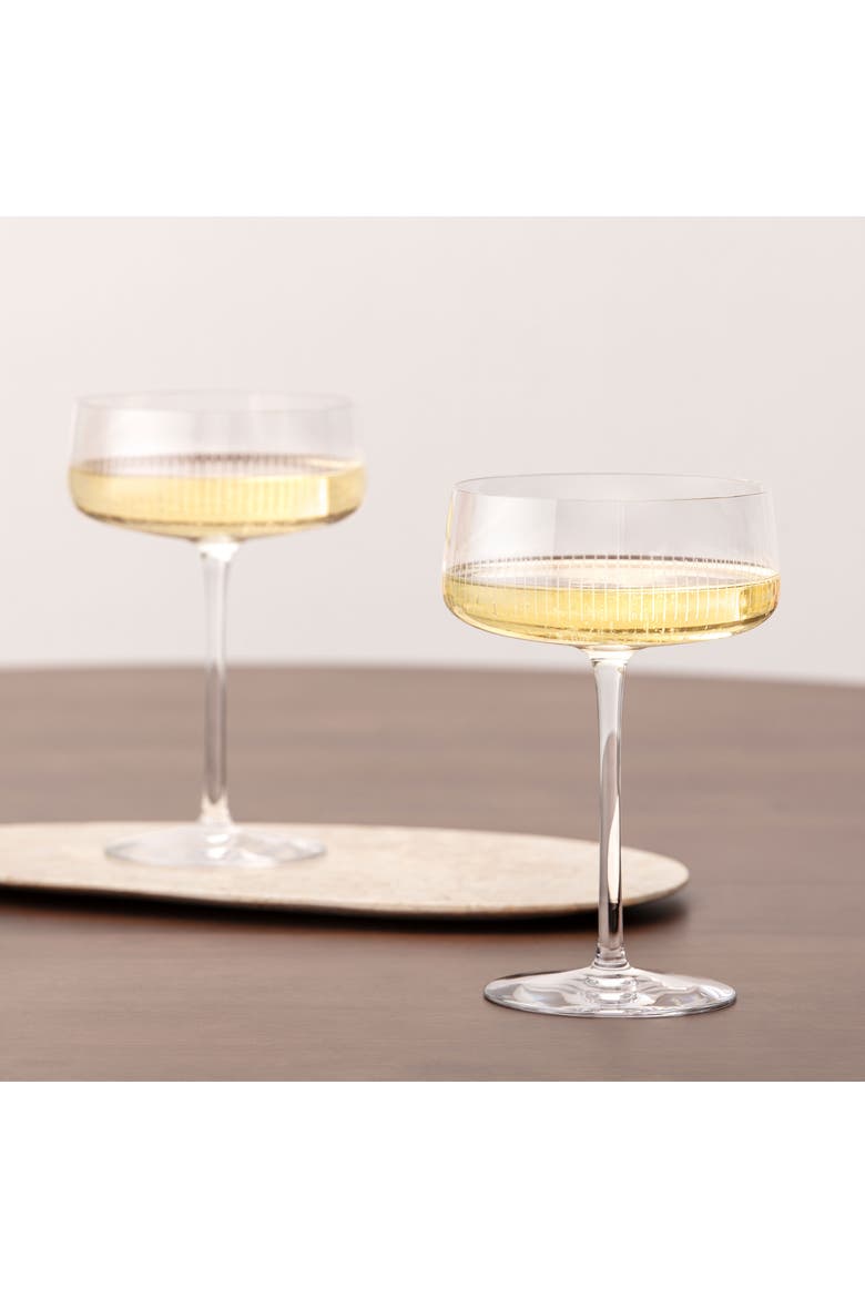 Afina Glass Champagne Coupe Set of 4, Alternate, color, None