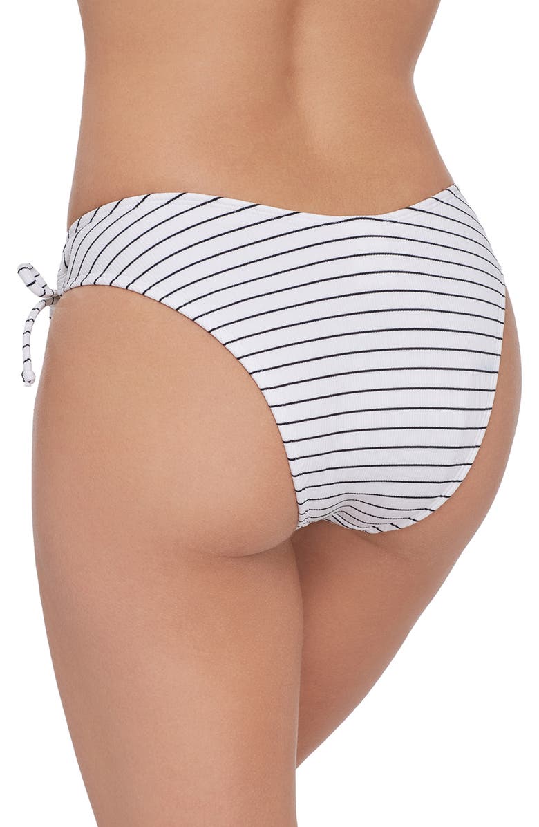 Stevie Adjustable Side Tie Scoop Bikini Bottom, Alternate, color, Boat Stripe