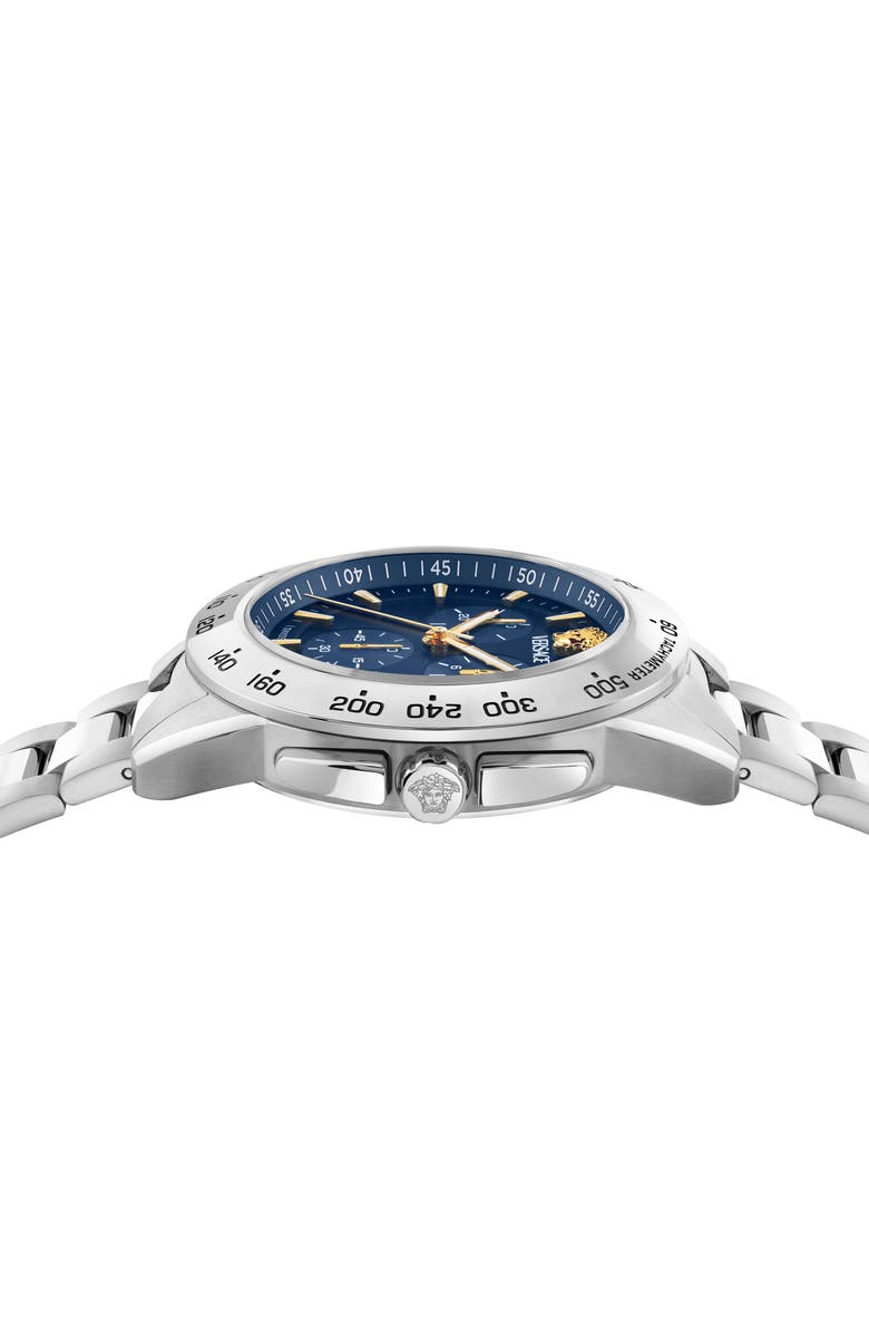 Versace V-Sport Bracelet Chronograph Watch, 44mm, Alternate, color, Stainless Steel