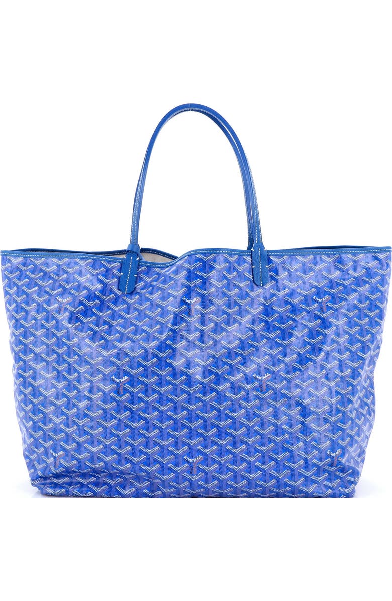 Pre-Owned Goyard Saint Louis Tote Coated Canvas GM, Main, color, Blue