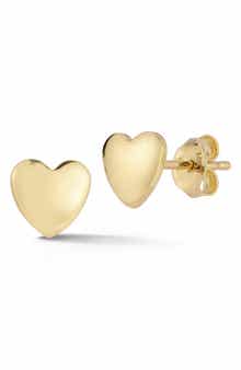 Ember Fine Jewelry 14K Gold Heart Stud Earrings