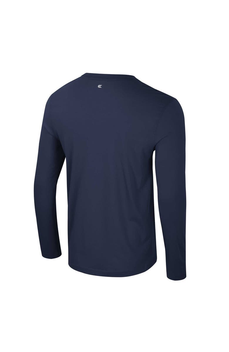 COLOSSEUM Men's Colosseum Navy Michigan Wolverines Color Pop Active Blend 2-Hit Long Sleeve T-Shirt, Alternate, color, 