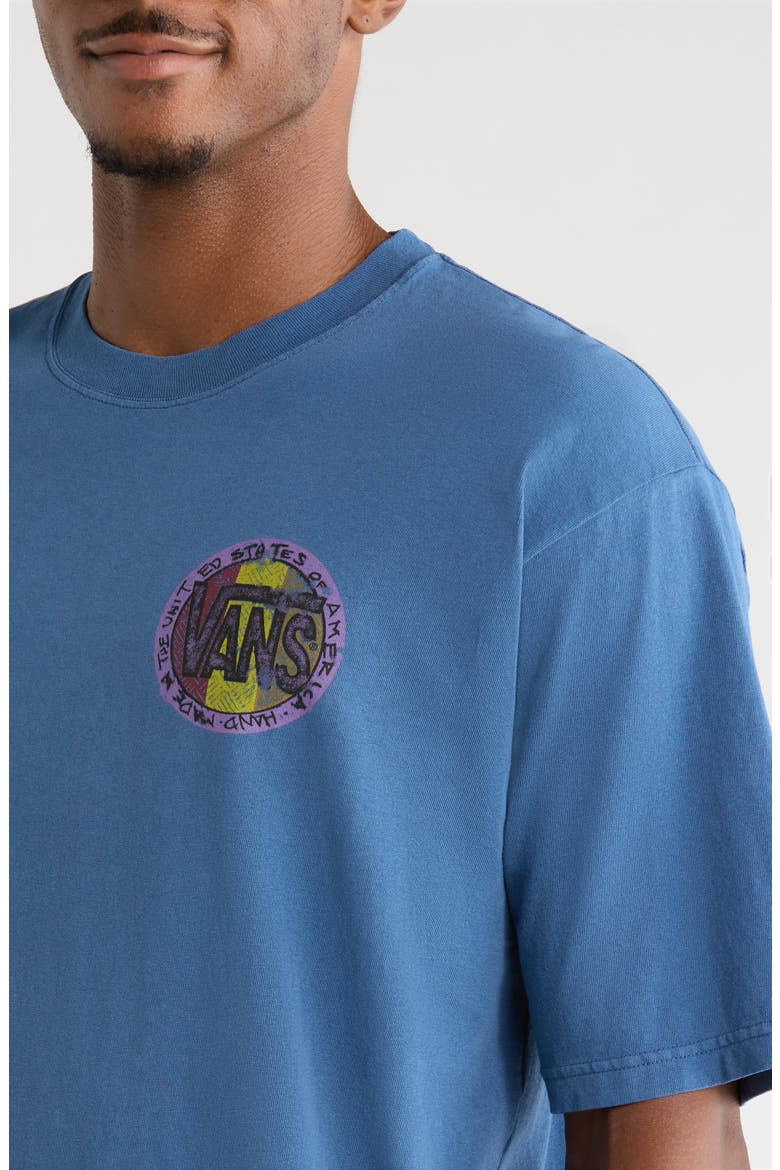 Blotched Circle Cotton Graphic T-Shirt, Alternate, color, TRUE NAVY