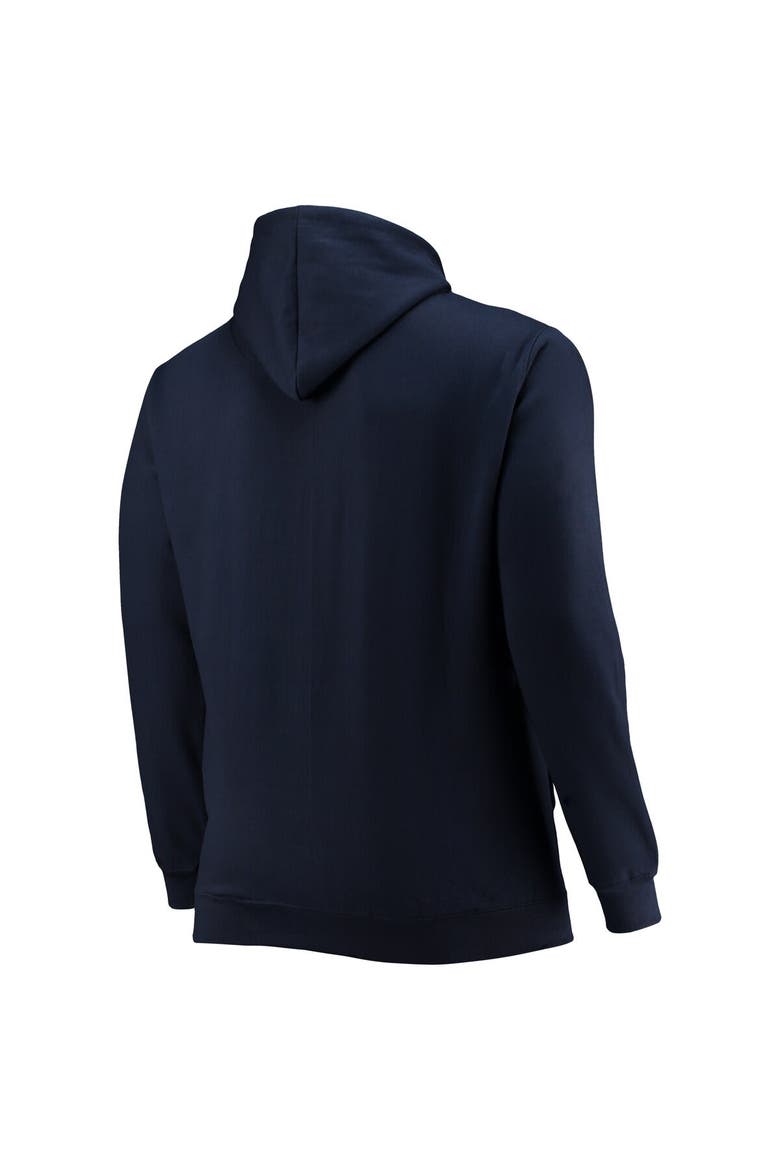 Men's Champion Navy North Carolina Tar Heels Big & Tall Arch Over Logo Powerblend Pullover Hoodie, Alternate, color, Navy