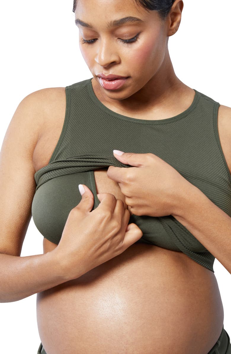 Ingrid & Isabel<sup>®</sup> Cooling Crossover Maternity/Nursing Bra, Alternate, color,