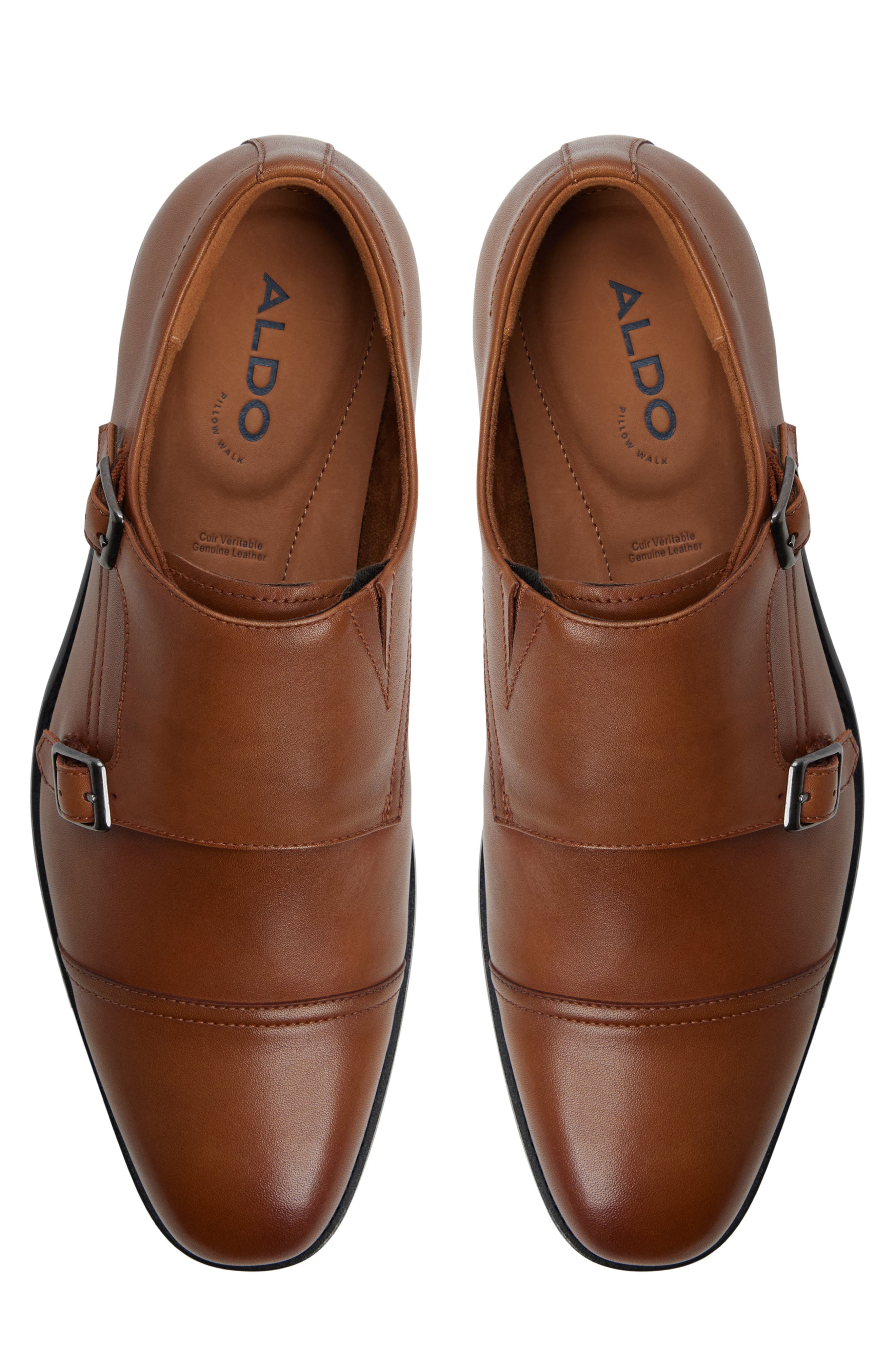 Argyle Monk Strap Shoe, Alternate, color, TAN