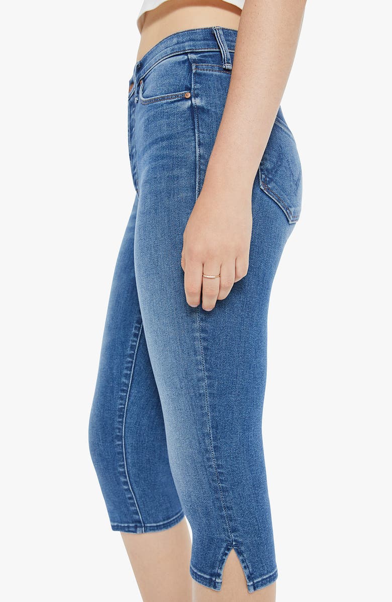 MOTHER The Stunner Bunny Snip Capri Jeans, Alternate, color, Connect The Dots