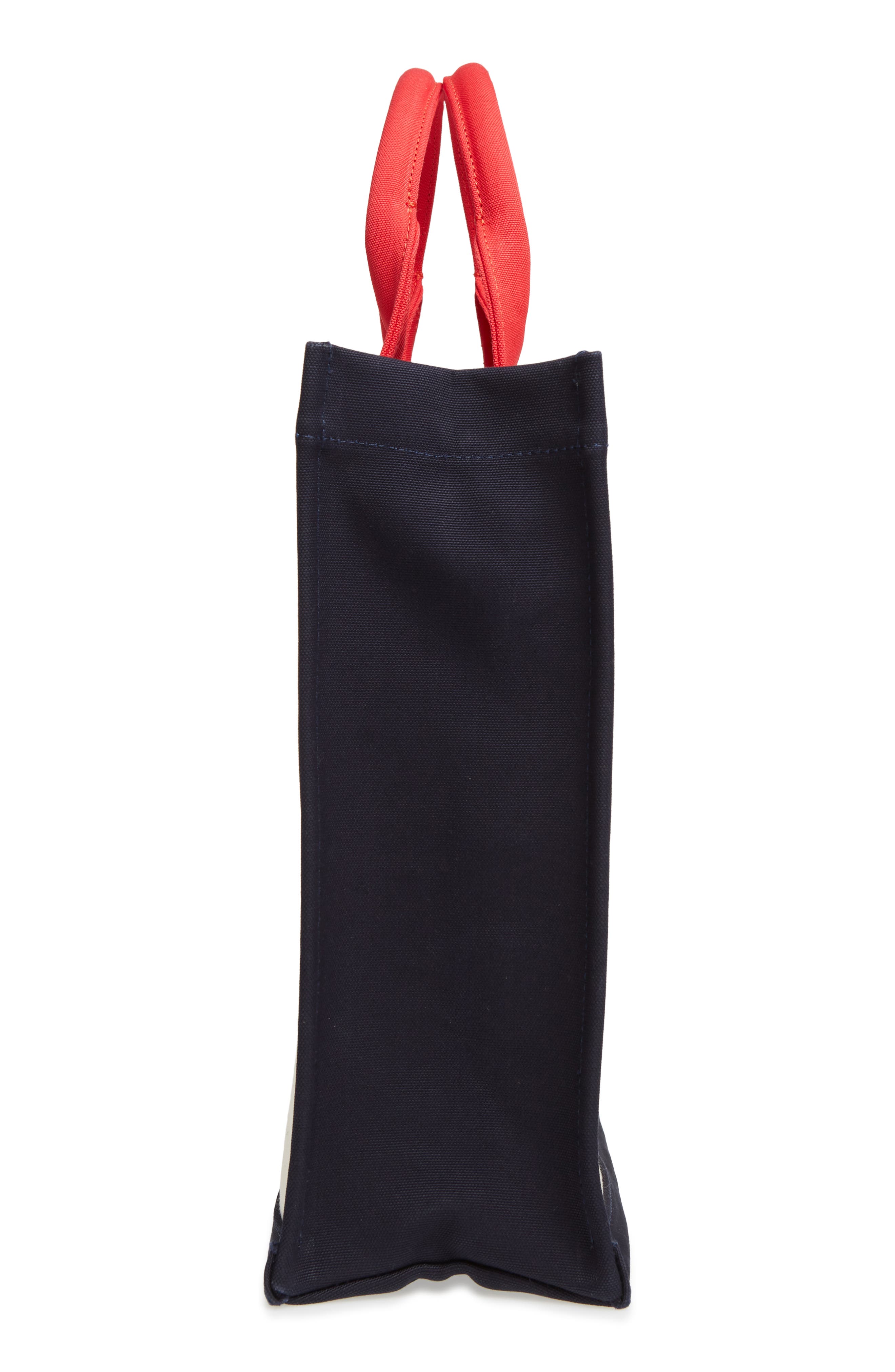 Thom Browne Name Tag Canvas Top Handle Tote, Alternate, color, 