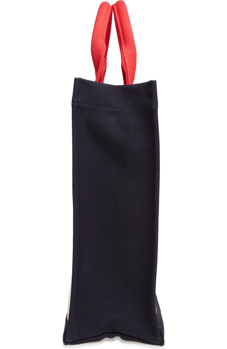 Thom Browne Name Tag Canvas Top Handle Tote, Alternate, color,