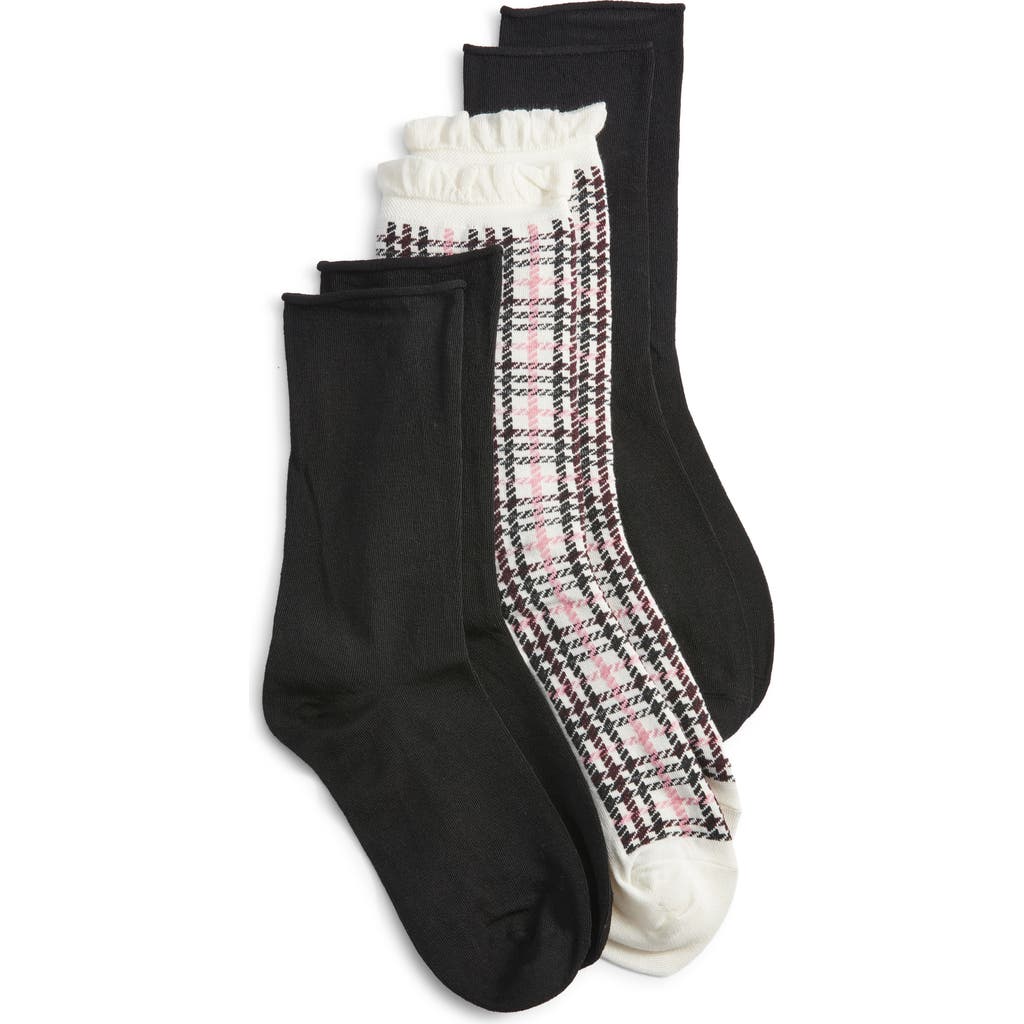 K. Bell Socks K Bell Socks Assorted 3-pack Roll Top Crew Socks