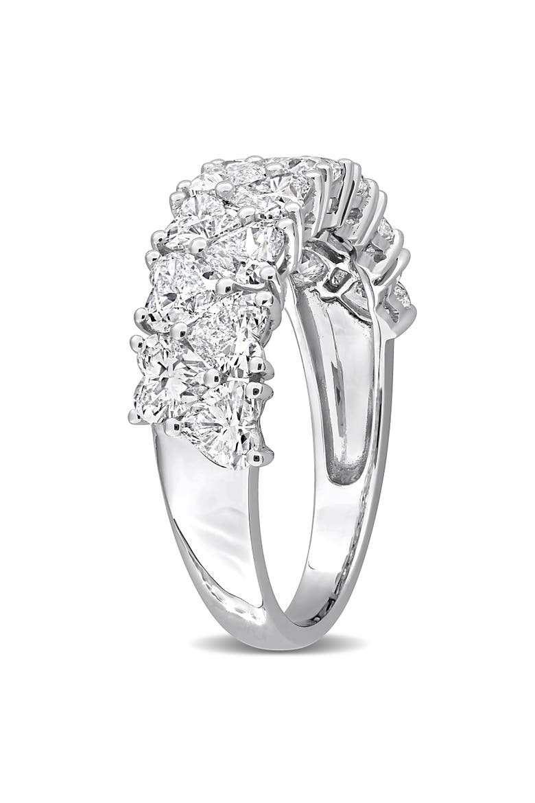 Lab Grown Diamond Double Row Ring 10k, Alternate, color, White Gold